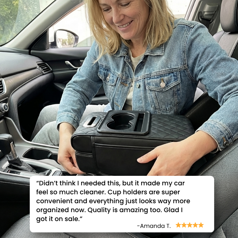 enesy™ 2-in-1 Car Armrest Comfort & Storage System