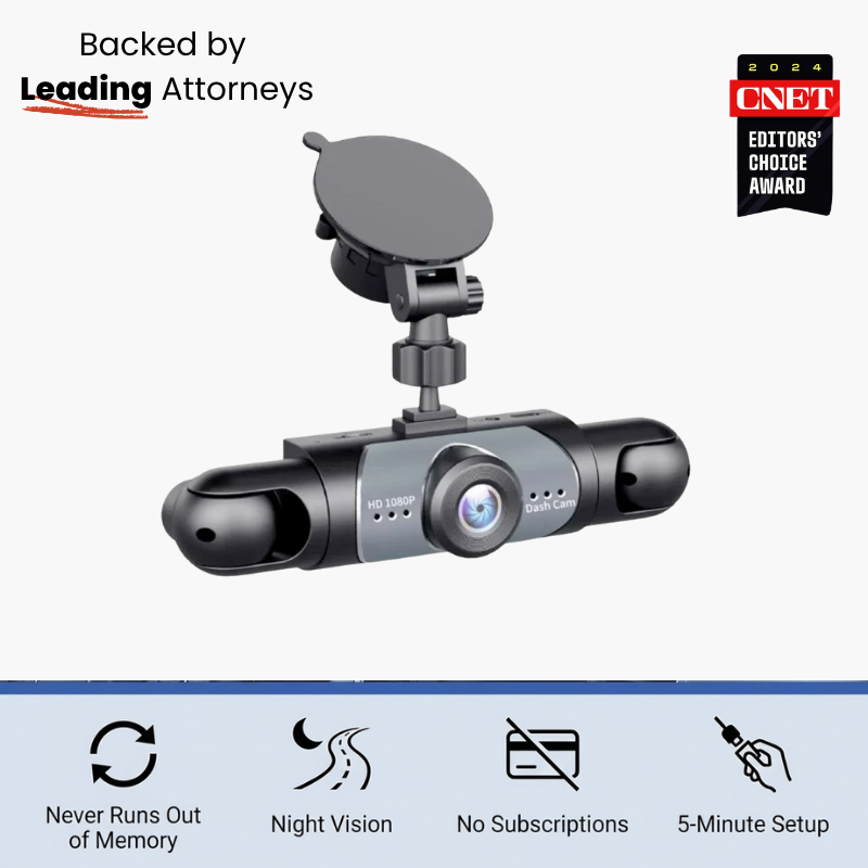 enesy™ 4 Channel Car Dash Cam 1080P HD - Attorney Recommended Dashcam