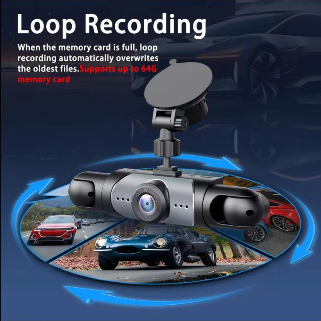 enesy™ 4 Channel Car Dash Cam 1080P HD - Attorney Recommended Dashcam