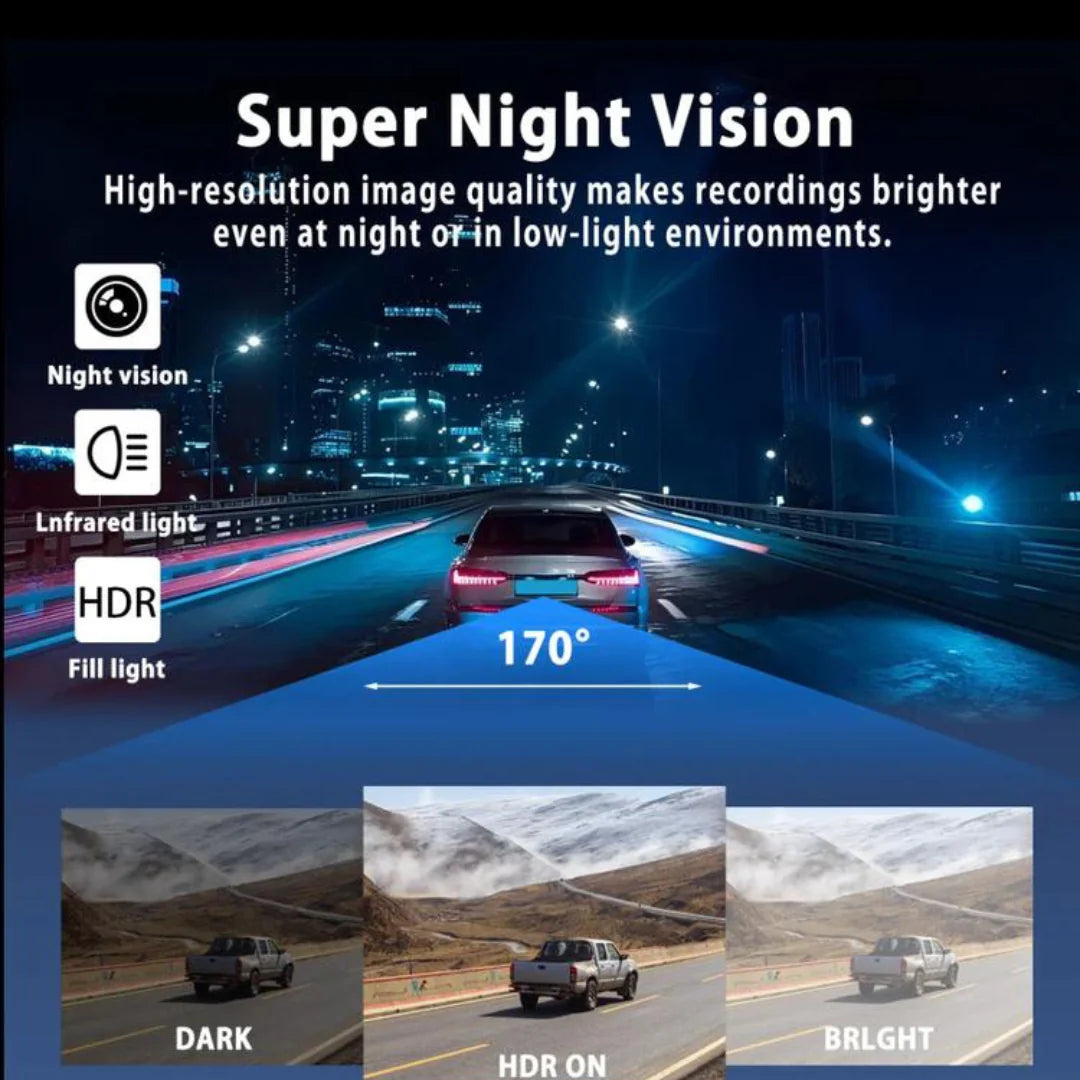 enesy™ 4 Channel Car Dash Cam 1080P HD - Attorney Recommended Dashcam