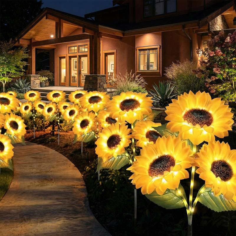Enesy™ Solar Sunflower Garden Lights – Auto Dusk to Dawn, Waterproof, No Wiring